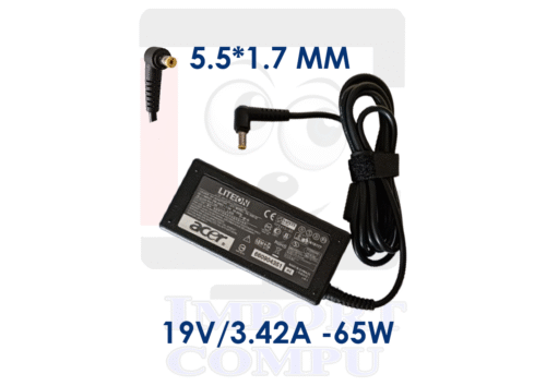 ACER-19V-3.42A-PUNTA-AMARILLA.png CARGADOR ACER 65W DE 19V A 3.42A con conector 5.5mm*1.7mm ( punta amarilla )