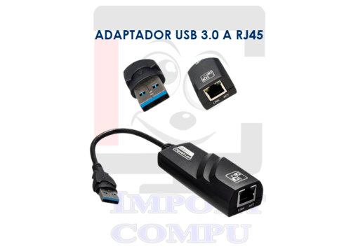 ADAPTADOR RJ45 A USB 3.0 ETHERNET A 10-100-1000MBPS