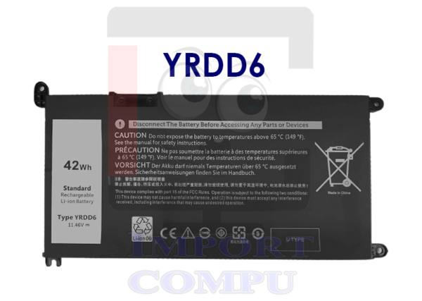 BATERIA LAPTOP DELL  YRDD6