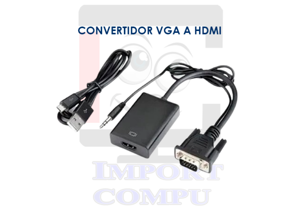 CONVERTIDOR-VGA-A-HDMI.png ADAPTADOR CONVERTIDOR ENTRADA VGA A HDMI CON AUDIO