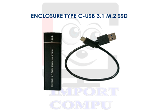ENCLOUSURE-M.2-SSD-USB-3.1.png CASE ENCLOSURE M.2 SSD NVME 2 EN 1 TIPO C - USB 3.1