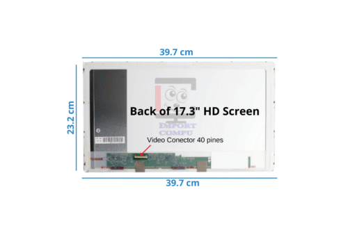 PANTALLA LCD 17.3" HD 40 PINES CON SUJETADORES LATERALES