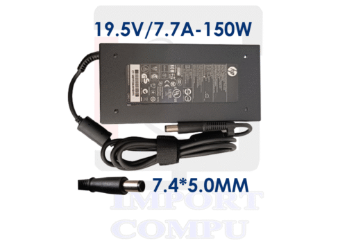 CARGADOR HP 19.5V 7.7A 150W con conector redondo 7.4mm*5.0mm (con pin central)