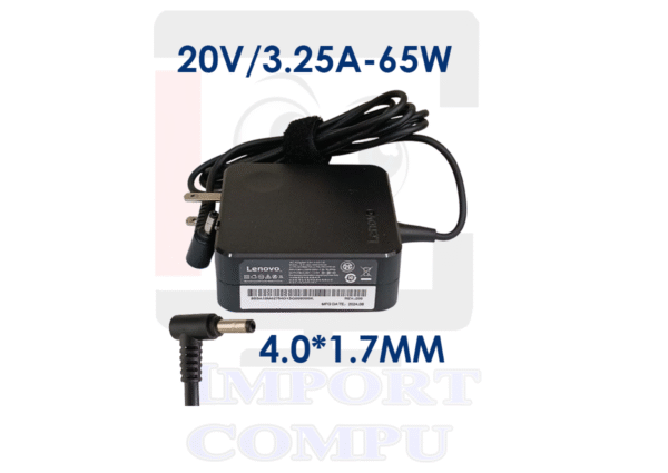 CARGADOR LENOVO 65W DE 20V A 3.25A con conector 4.0mm*1.7mm ORG