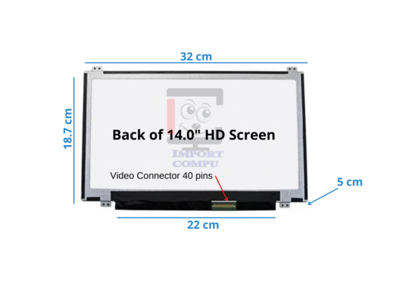 PANTALLA SLIM 14" HD 40 PINES CON BRACKETS