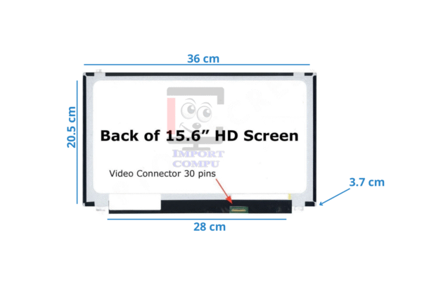 PANTALLA SLIM 15.6" HD 30 PINES CON BRACKETS