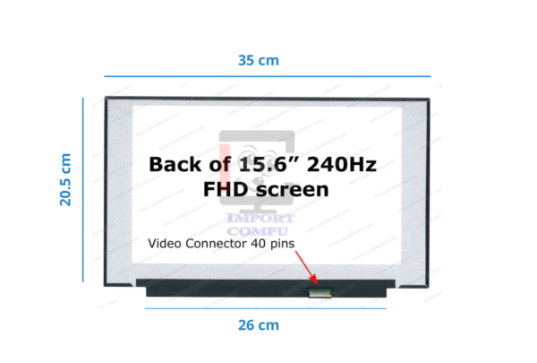PANTALLA ULTRA SLIM 15.6" FHD 40 PINES NARROW SIN BRACKETS 240 HZ GAMER