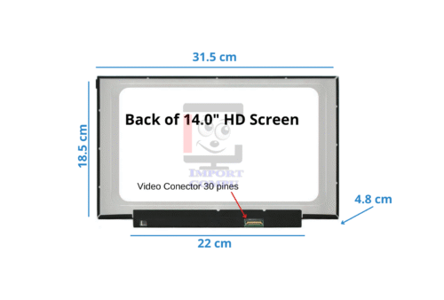 PANTALLA ULTRA SLIM 14" HD 30 PINES SIN BRACKETS